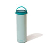 Teal portable breast milk cooler on white background
